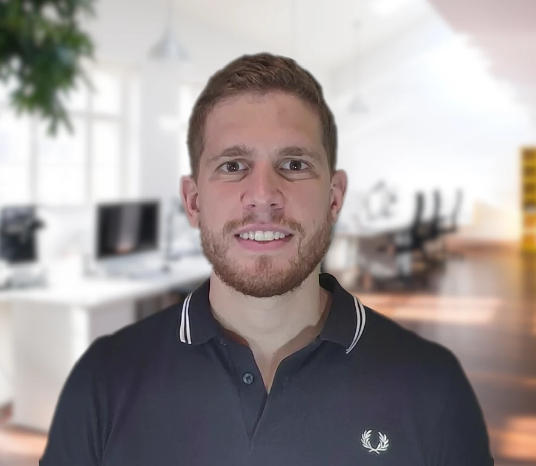 Iu Ayala in an office